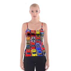 Colorful Toy Racing Cars Spaghetti Strap Top