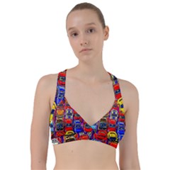 Colorful Toy Racing Cars Sweetheart Sports Bra