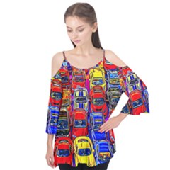 Colorful Toy Racing Cars Flutter Tees