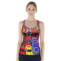 Colorful Toy Racing Cars Racer Back Sports Top