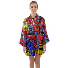 Colorful Toy Racing Cars Long Sleeve Kimono Robe