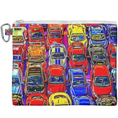 Colorful Toy Racing Cars Canvas Cosmetic Bag (XXXL)