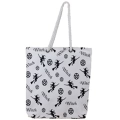 Witches And Pentacles Full Print Rope Handle Tote (large) by IIPhotographyAndDesigns