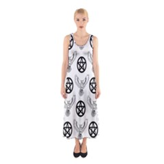 Owls And Pentacles Sleeveless Maxi Dress by IIPhotographyAndDesigns