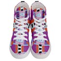 Mirrored distorted shapes                            Men s Hi-Top Skate Sneakers View1