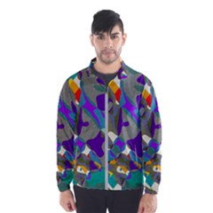 Blue purple shapes                                      Wind Breaker (Men)