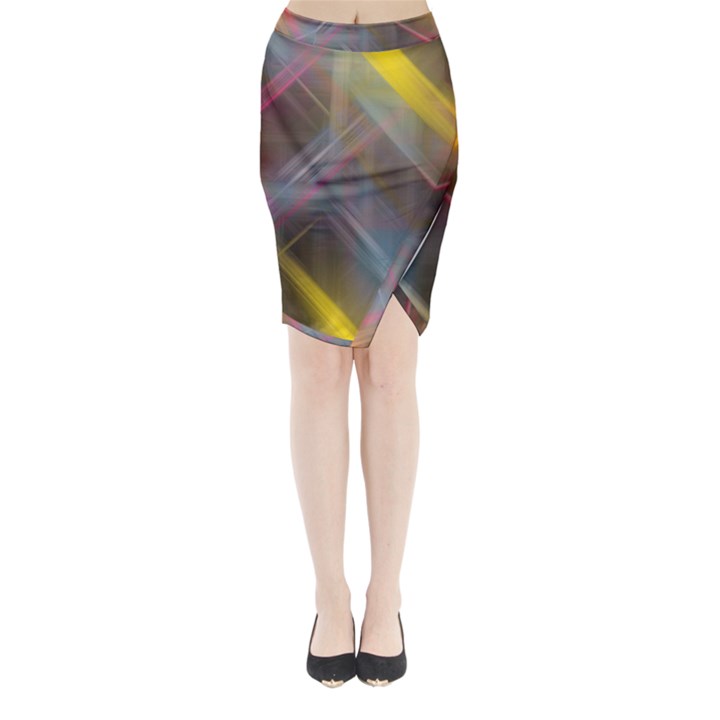 Fractals stripes                                  Midi Wrap Pencil Skirt