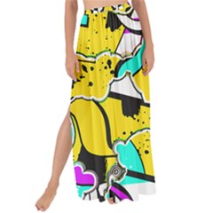 Shapes On A Yellow Background                                       Maxi Chiffon Tie-up Sarong