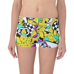 Shapes On A Yellow Background                                             Reversible Boyleg Bikini Bottoms by LalyLauraFLM