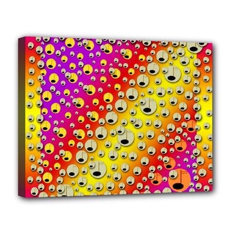 Festive Music Tribute In Rainbows Canvas 14  X 11  by pepitasart