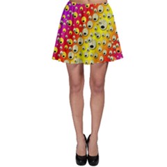 Festive Music Tribute In Rainbows Skater Skirt by pepitasart