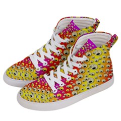 Festive Music Tribute In Rainbows Women s Hi-top Skate Sneakers by pepitasart