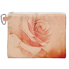 Wonderful Rose In Soft Colors Canvas Cosmetic Bag (xxl) by FantasyWorld7