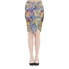 Different Multi Color Spots Created By Flipstylez Designs Midi Wrap Pencil Skirt