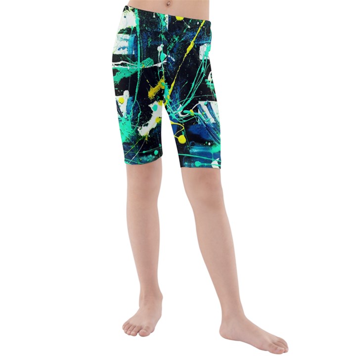 Brain Reflections 3 Kids  Mid Length Swim Shorts