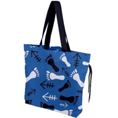 Blue #2 Drawstring Tote Bag by HASHDRESS