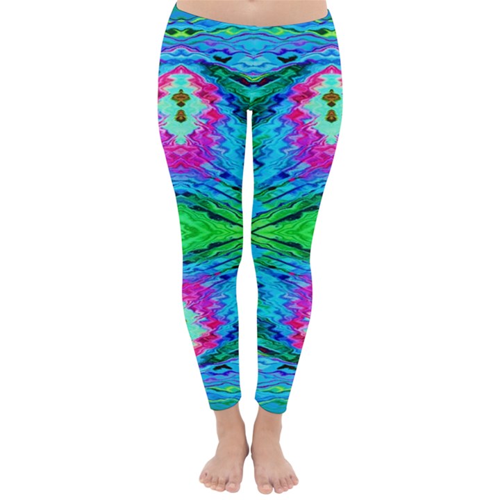 The tropical watercolor Peacock feather created by FlipStylez Designs  Classic Winter Leggings