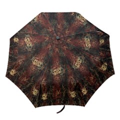 A Golden Dragon Burgundy Design Created By Flipstylez Designs Folding Umbrellas by flipstylezfashionsLLC