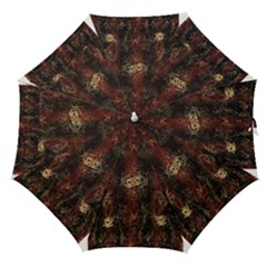A Golden Dragon Burgundy Design Created By Flipstylez Designs Straight Umbrellas by flipstylezfashionsLLC