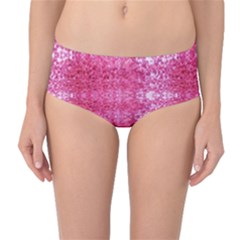 Pink And Purple Shimmer Design By Flipstylez Designs Mid-waist Bikini Bottoms by flipstylezfashionsLLC