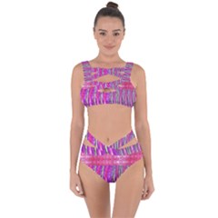 Pink And Purple Shimmer Design By Flipstylez Designs Bandaged Up Bikini Set  by flipstylezfashionsLLC