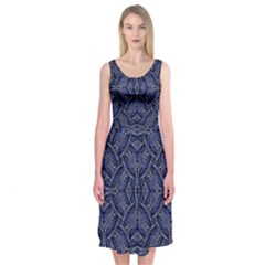 Modern Orante Pattern Midi Sleeveless Dress by dflcprints