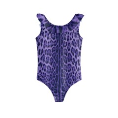 Purple Leopard Kids  Frill Swimsuit by CasaDiModa