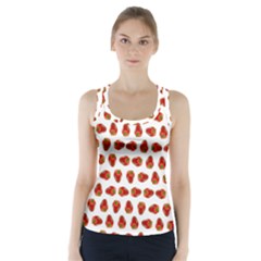 Red Peppers Pattern Racer Back Sports Top by SuperPatterns