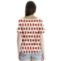 Red Peppers Pattern V-Neck Flutter Sleeve Top View2