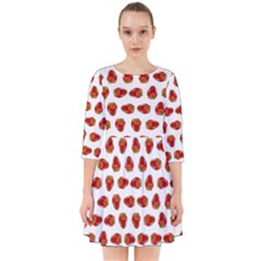 Red Peppers Pattern Smock Dress