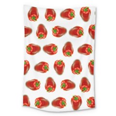 Red Peppers Pattern Large Tapestry