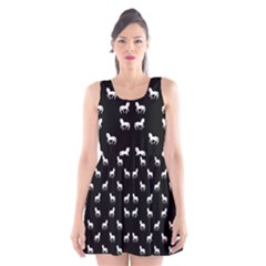 Silhouette Graphic Horses Pattern 7200 Scoop Neck Skater Dress by dflcprints