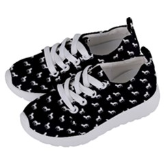 Silhouette Graphic Horses Pattern 7200 Kids  Lightweight Sports Shoes by dflcprints