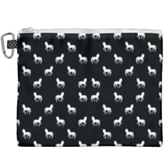 Silhouette Graphic Horses Pattern 7200 Canvas Cosmetic Bag (xxxl) by dflcprints