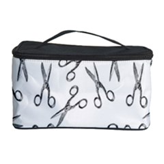 Scissors Pattern Cosmetic Storage Case by Valentinaart