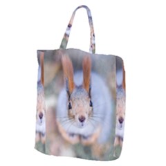 Squirrel Looks At You Giant Grocery Tote by FunnyCow