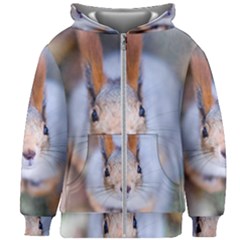 Squirrel Looks At You Kids Zipper Hoodie Without Drawstring by FunnyCow
