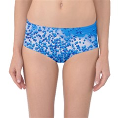 Blue Balloons In The Sky Mid-waist Bikini Bottoms by FunnyCow