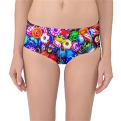 Colorful Beads Mid-waist Bikini Bottoms by FunnyCow