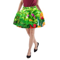 Bleeding Heart Flowers In Spring A-line Pocket Skirt by FunnyCow