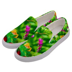 Bleeding Heart Flowers In Spring Men s Canvas Slip Ons by FunnyCow