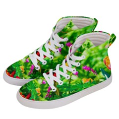 Bleeding Heart Flowers In Spring Men s Hi-top Skate Sneakers by FunnyCow