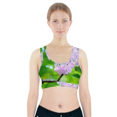 Elegant Pink Lilacs In Spring Sports Bra With Pocket by FunnyCow