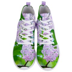 Elegant Pink Lilacs In Spring Men s Lightweight High Top Sneakers by FunnyCow