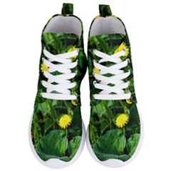 Yellow Dandelion Flowers In Spring Women s Lightweight High Top Sneakers by FunnyCow