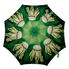 Dandelion Flower Green Chief Hook Handle Umbrellas (large) by FunnyCow