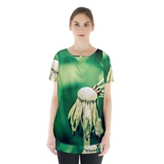 Dandelion Flower Green Chief Skirt Hem Sports Top by FunnyCow