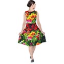 Colorful Tulips On A Sunny Day V-Neck Midi Sleeveless Dress  View2