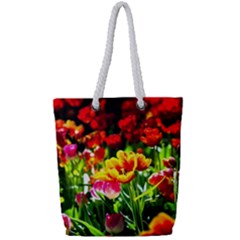 Colorful Tulips On A Sunny Day Full Print Rope Handle Tote (small) by FunnyCow