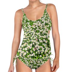 Green Field Of White Daisy Flowers Tankini Set by FunnyCow